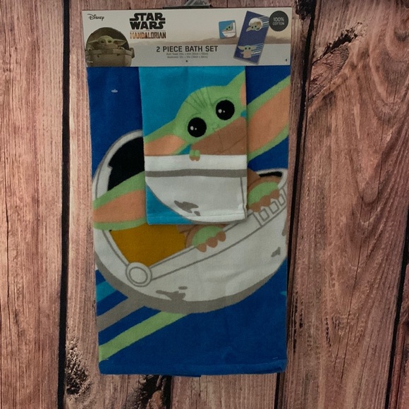 Disney Bath Disney Star Wars The Mandalorian Baby Yoda Bath Towel Washcloth Set Poshmark